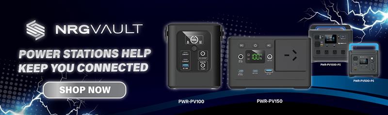 Emergency power solutions for Cyclone Alfred residents. NRGVault portable power stations available at Harvey Norman locations in QLD and Northern NSW to keep you connected during outages